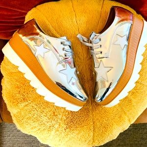 Silver tie ⭐️ covered platform shoes